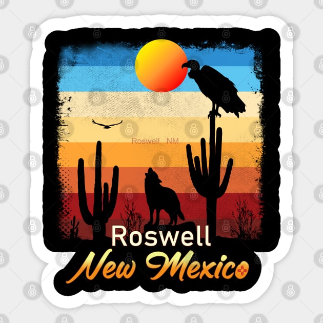 Roswell New Mexico Sticker by SunsetParadise